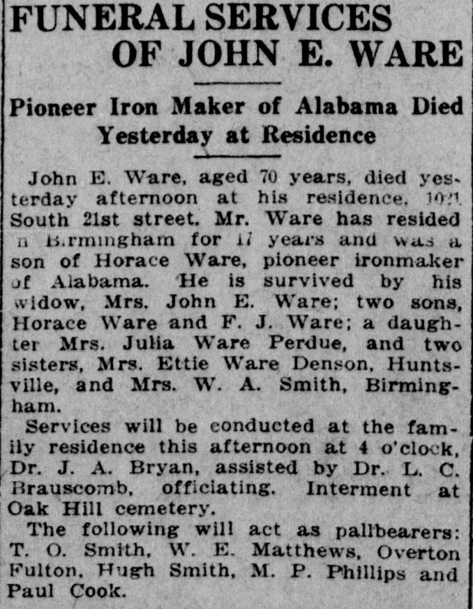 John E. Ware obituary